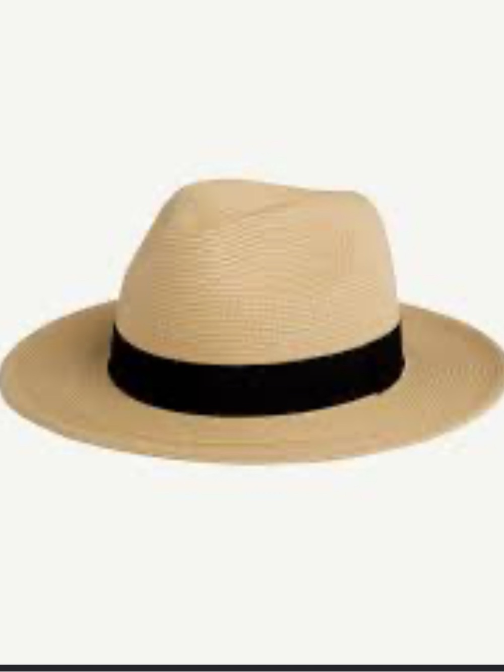 Pineapple &Star Men's Straw Panama Hat with Black Band - size large new with tag